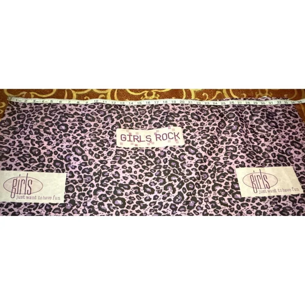 Unbranded Purple Leopard Print & Girls Theme Shower Curtain 100% Polyester 6 Ft.